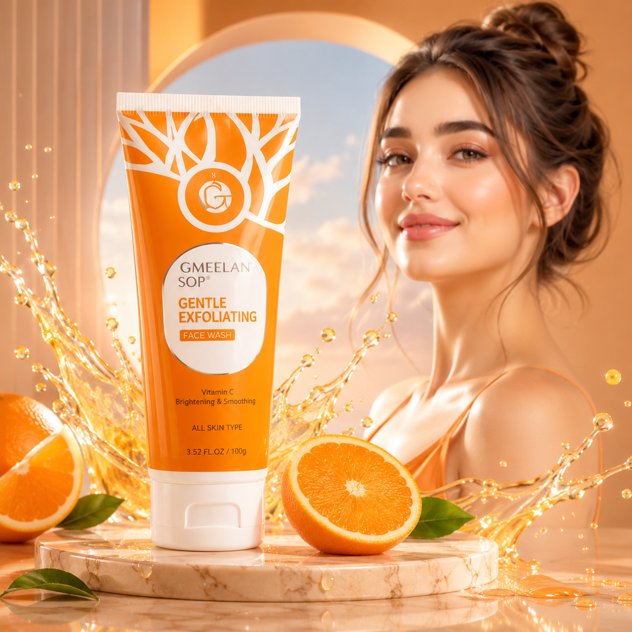 GMEELAN Facial Cleanser packaging and bottle