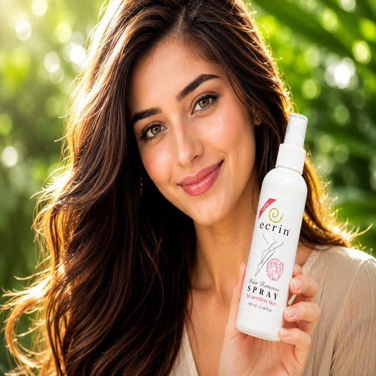 Ecrin Hair Remover Spray bottle for painless hair removal