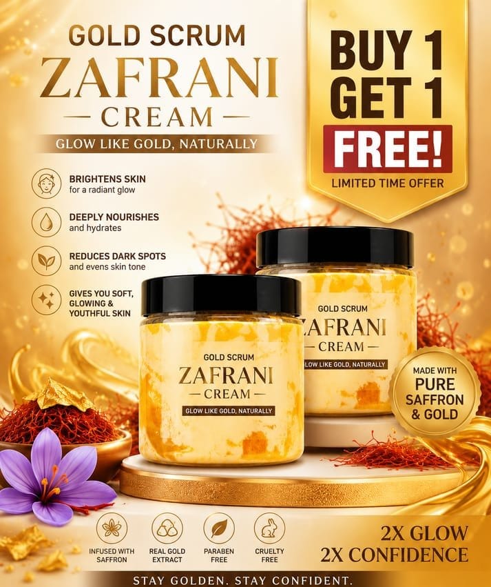 Gold Scrum Zafrani Cream - Saffron & Gold Brightening Cream